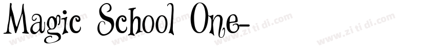 Magic School One字体转换